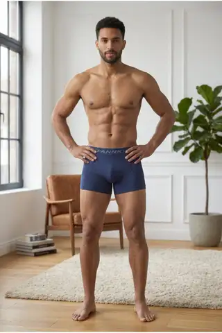 Erkek Rahat Esnek Seamless 2 Li Boxer Bej - 4