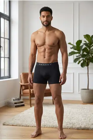 Erkek Rahat Esnek Seamless 2 Li Boxer Bej - 5